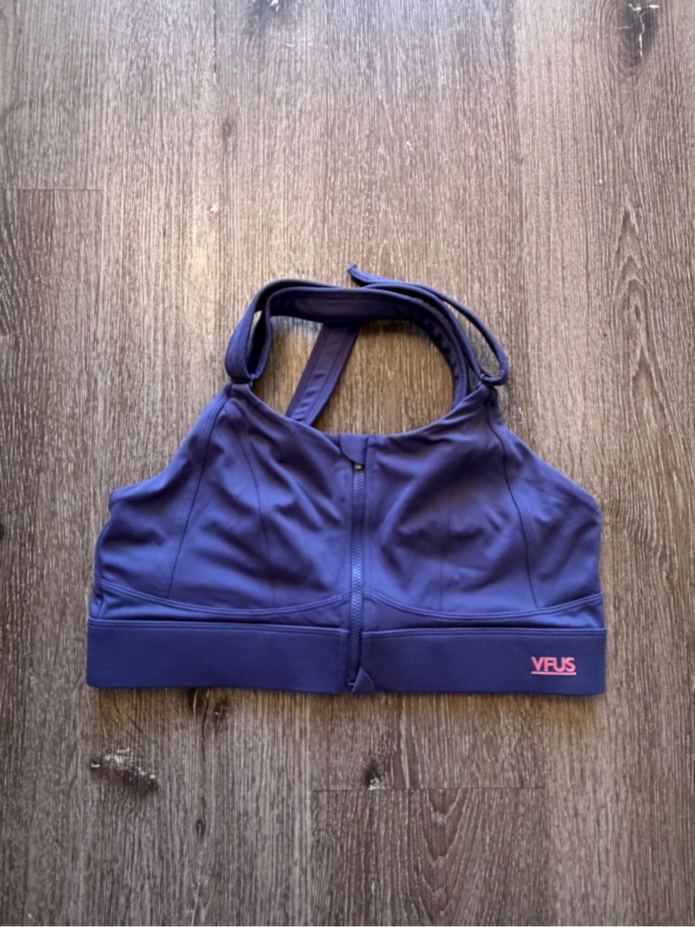 Front-Zip High Support Sports Bra - Purple
